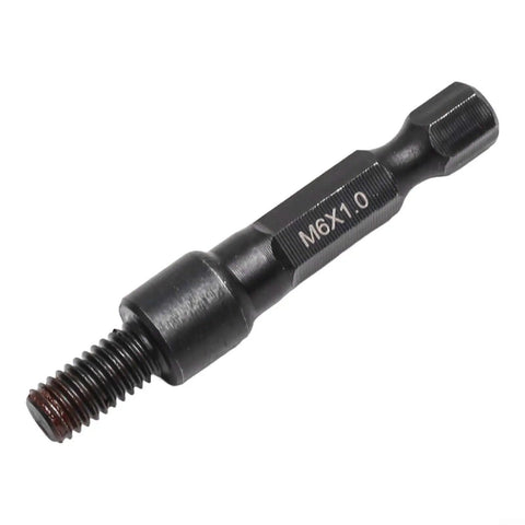 Hanger Bolt And Threaded Insert Driver Kit With Self Tapping Socket Adapters One Quarter Inch Hex Shank Chromium Vanadium Steel Drill Attachments For M6 M8 M10 Quick Install Durable Pro Grade DIY Tool Set, M6x1.0 driver
