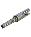 Accu-Tough Nocks For .204 Inch Arrow Shafts Black Pack Of 12, Precision Machined Threaded Inserts, silver nock close-up