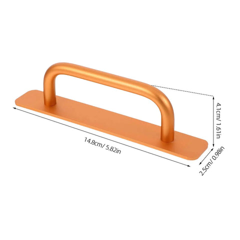 No Drill Aluminum Cabinet Door Pulls Gold Two Pack Vintage Drawer Handles 148mm For Sliding Doors Cabinets And Furniture Hardware
