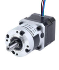NEMA 17 stepper motor with planetary gearbox for precise CNC and 3D printing applications delivering high torque and low noise.