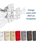Straight Swap 0 10V LED Dimmer Switch Compatible With Mark 7 Ballasts And Hotels featuring ivory and light almond faceplates installation diagram.