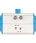 High Performance Single Acting Pneumatic Actuator Aluminum Piston Cylinder For Precision Industrial Valve Control Smooth Angle Adjustment And Zero Drama Setup, front view with connection ports.