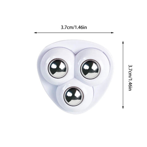 4 Pcs Self Adhesive Caster Wheels 360 Degree Swivel Mini Universal Wheel Set, white, stainless steel ball bearings, top view