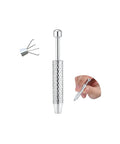 Piercing Ball Grabber Reacher Tool For Jewelry And Small Parts 4 Claw Stainless Steel Pickup Tool handheld close-up