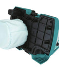 Internal view of XCV11Z 18V LXT Brushless Cordless 2-Gallon HEPA Wet Dry Dust Extractor Vacuum, showing filter and casing.