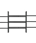 Real Deal Heavy Duty Tubular Steel Window Security Bars With Tamper Proof Mounting Hardware in black with adjustable width design.