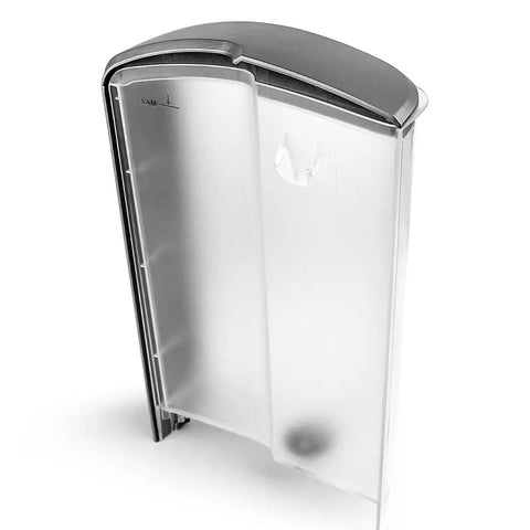 Replacement Water Reservoir With Lid For Keurig K-Elite K90 Coffee Maker, 75 Oz Brushed Silver Tank, front view