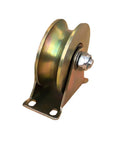 Beefy Heavy Duty U Groove Track Wheel With Bracket For Sliding Gates And Barn Doors 80mm Wheel 45 Steel Double Bearing Roller