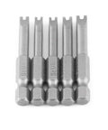 Heavy Duty 5 Piece U Shape Screwdriver Bit Set Loaded With 1/4 Inch Hex Shank Magnetized S2 Steel Spanner Bits For U4 U5 U6 U7 U8 Screws in display.