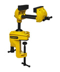 Maxsteel Multi-Angle Base Vise 83-069M Adjustable Angle Vise Clamp for crafts and DIY projects, shown in yellow with black grips.