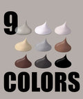 9 color samples of Pro Grade Siliconized Acrylic Water Based Caulk In Slate Gray for crack patching and gap sealing.