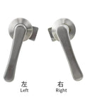 Heavy Duty Freezer Door Handle And Lock Assembly Top Shelf Stainless Steel Cold Storage Entry Hardware Built Like A Tank No Sweat Guarantee For Warehouse Gates 181 By 55 Mm showing left and right handles.