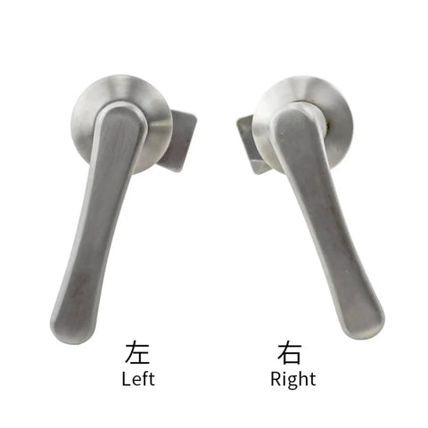 Heavy Duty Freezer Door Handle And Lock Assembly Top Shelf Stainless Steel Cold Storage Entry Hardware Built Like A Tank No Sweat Guarantee For Warehouse Gates 181 By 55 Mm showing left and right handles.
