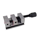 1 1.3 Or 1.5 Inch Mini Parallel Jaw Vise With V Type Cross Bench Design showing compact stainless steel jaws and tightening knob.