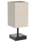 RGBW Touch Lamp With USB Port And AC Outlet, 4 Color Mood Nightstand Light for Bedroom Dorm and Kid's Room in beige