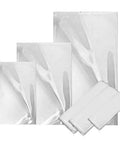 Top Tier Heat Shrink Wrap Bags Bundle, Crystal Clear POF Film for Sealing Homemade Candles and Soy Soap, three sizes displayed.