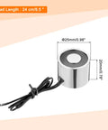 Round Solenoid Electromagnet 24V DC 80N Electric Lifting Magnet For Automation Equipment Heavy Duty with lead wire