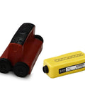 No Sweat Heavy Duty Stud Finder Wall Scanner Detecting Live Electrical Wires And Water Pipes Quick Concrete Rebar Thickness Gauge With Bright LCD Display Pro Pick red and yellow tools for locating studs and wiring.