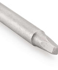 Close-up of Long Magnetic Square Drive Screwdriver Bit Set, 1/4 Inch Hex Shank, 6 Inch Length, 10-Piece S2 Steel Bit, side view.