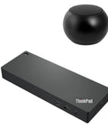 Heavy Duty Thunderbolt 4 Workstation Dock With 230W Charge And Crisp 4K Screen Support, Sleek USB C Hub With HDMI And DisplayPort, Includes Portable Bluetooth Speaker.