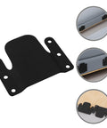 Heavy Duty Sectional Sofa Connectors Set Iron Furniture Joint Snap Brackets For A Rock Solid Stable Couch Connection And Easy Living Room Sofa Assembly Replacement Clips showing black iron bracket design with holes