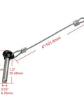 Boat Bimini Top Pin 3/16 Inch Stainless Steel Quick Release Pull Pin With Nylon Head And Lanyard for Ball Socket Deck Hinges No Rust