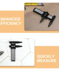 2pcs ABS Wheel Bolt Spacing Tool for Wheel Hub Precision Measurement on light background with measurement details.
