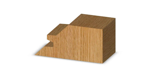 Wood block joint cut by Pro Grade 45 Degree Lock Miter Router Bit With Two Inch Diameter And Half Inch Shank Two And Three Eighths Inch Overall Length