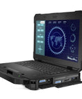 Legit Rugged 14 Inch Fhd Tablet Pc Featuring Beast Mode Intel Core I7 Processor With Dang Tough Ip53 Weather Shielding And 16 Gb Ram 256 Gb Ssd Plus Wifi Bluetooth Running Windows 11 Pro Renewed open showing interface and keyboard.