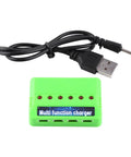 Six Port Drone Battery Charger Station For 3.7V LiPo RC Quadcopter Batteries, Simultaneous Charging With Independent XH Ports
