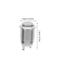 20 Pack Self Locking Push Button Switch Kit No Frills With Metal Button Panel Mount Ignition Starter For Auto And Industrial Use Heatproof Electrical Control Replacement Safe Durable Easy To Wire, 1.56cm x 1.9cm