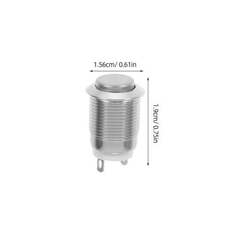 20 Pack Self Locking Push Button Switch Kit No Frills With Metal Button Panel Mount Ignition Starter For Auto And Industrial Use Heatproof Electrical Control Replacement Safe Durable Easy To Wire, 1.56cm x 1.9cm