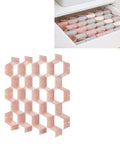 Hella Smooth Honeycomb Drawer Organizer For Closet That Fits Like A Glove And Frees Up Major Space Using Sturdy Abs Plastic Grids shown in pink.