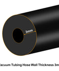 Detailed view of 3mm wall thickness on Six Piece Silicone Vacuum Tubing Hose Kit For Automotive Use, black silicone hose