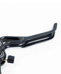 Close-up of Falcon Pro And GT Brake Levers Adjustable Folding Handle with pivot for E Moto Hydraulic Braking System