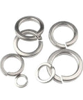 Stainless Steel Spring Lock Washers Split Elastic Gasket Ring Kit M1.6 To M30 2 To 200 Pcs Tough As Nails Fasteners close-up