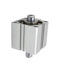 Compact Dual Rod Pneumatic Cylinder Built Tough For Rock Solid Stability And Zero Wobble During Smooth Clamping Moves Alongside Heavy Duty Push Pull Work In Cramped Workspaces, showing aluminum body.