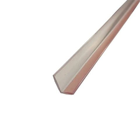 Translucent Vinyl Edge L Seal With Pre Applied Tape For Three Eighths Inch Gap 95 Inch Long Easy Install High Bond Tape For Quick Fit