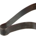 Close-up of a metal spring from a 4 Piece Mechanical Clock Main Spring Replacement Kit For Vintage Alarm Clocks DIY Restoration Low Maintenance Clock Parts Set For Home Office Or Collection Keeps Time Like A Pro.