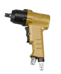 Heavy Duty Pneumatic Impact Wrench With Kickin Torque And No Nonsense Ergonomic Grip For Serious Mechanics And Pro Contractors Handling Tough Auto Repair Or Garage Jobs Daily, 1/2 inch drive, gold and black finish.