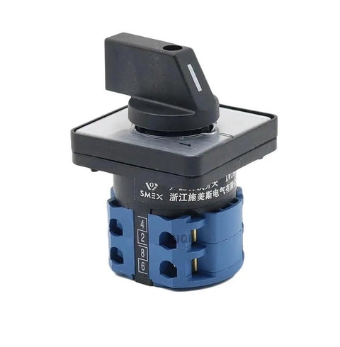 Beefy Universal Reversing Switch With Two Or Three Gears And Two Joints On Off Change Over Cutoff Switch 32A 63A 125A For Machinery And Equipment Industrial Grade Durable Construction For Heavy Duty Use, black and blue rotary switch