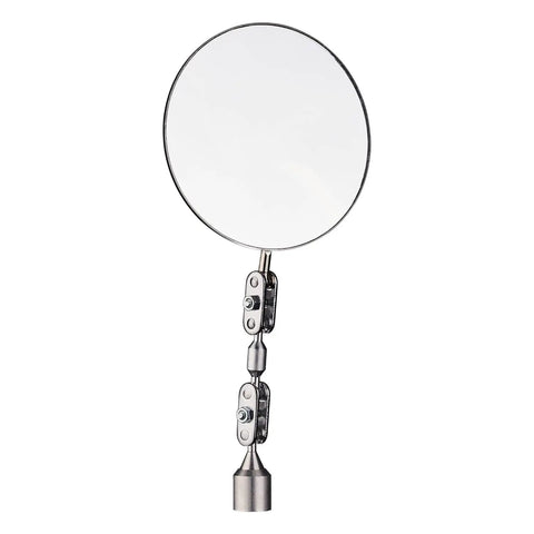 Magnetic Base Inspection Mirror With Swivel Ball Joint For Welding And Automotive Work, 3.35 Inch Diameter, steel structure