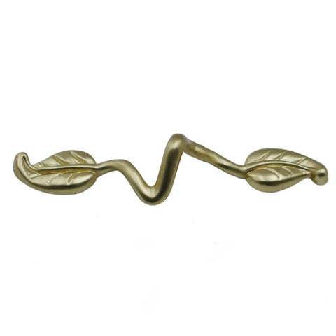 Go-To Gold Leaf Drawer Pulls 4 Pack With 4.72 Inch Length And 3 Inch Center-To-Center Hole, decorative leaf shape handle