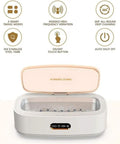45000 Hertz Portable Ultrasonic Jewelry Cleaner Water Only with 304 stainless steel tank and touch buttons for deep cleaning