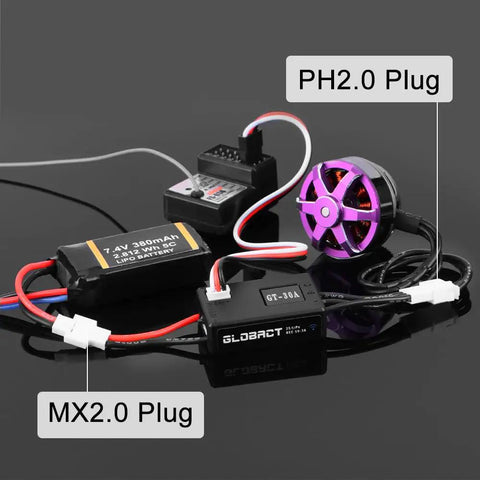 30A Brushless Mini ESC With 5V And 3A BEC Output And App Adjustable Parameters, Supports 1721 2204 1212 1224 1621 Motors