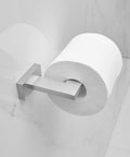 Dope Matte Black Wall Mounted Bathroom Accessories Set With Towel Bar Hand Towel Holder Toilet Paper Holder And Robe Hook In Rustproof Stainless Steel For Modern Durable Hardware showing toilet paper holder