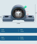 Two Pack UCP205-16 Pillow Block Bearing 1 Inch Beefy Heavy Duty Self Aligning Mounted Ball Bearing With Solid Cast Iron Base
