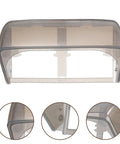 Tough As Nails Outdoor Waterproof 2 Gang Outlet Cover front view highlighting clear rubber design for rain and dust protection.