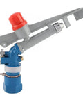 Heavy Duty Zinc Alloy 1 Inch Nozzle Gun With 360 Degree Adjustable Rotating Sprayer For High Pressure Garden Irrigation And Lawn Watering System close-up of nozzle.