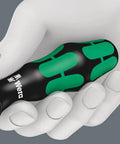 Slotted Screwdriver For Electricians, Pro Grade Precision Driver With Ergonomic Soft Grip, visible in hand view